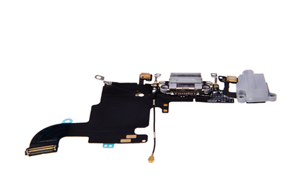 iPhone 6s - USB Flex (Lightning) / Sprachmikrofon / Audiojack - Hellgrau
